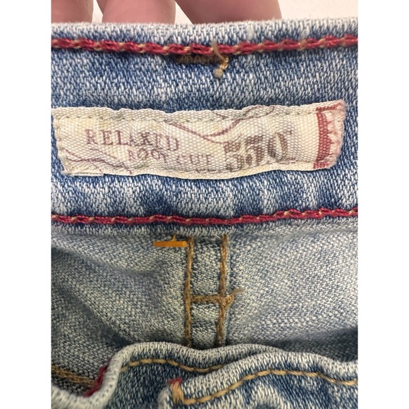 Levi's 550 Jeans Womens 10M Blue Relaxed Bootcut Stretch Y2K Light Wash Low Rise - Picture 4 of 8